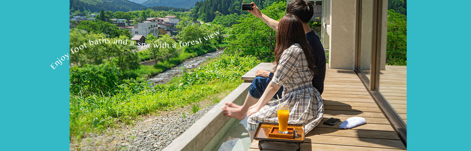 小野川温泉宝寿の湯,足湯カフェ